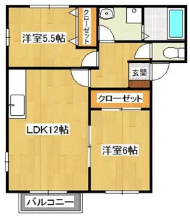 OrientCity貝塚B棟【1階】の間取り