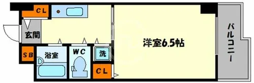 エトワール北梅田【10階】の間取り