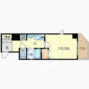 プレサンス心斎橋ザ・スタイル【10階】の間取り