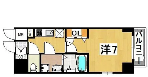 エスリード神戸元町ヒルズ【11階】の間取り