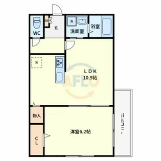ロンドラージ今林【1階】の間取り