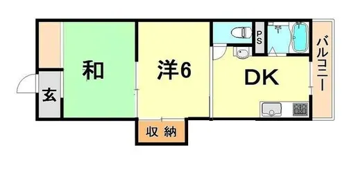 嶋田ハイツ【1階】の間取り