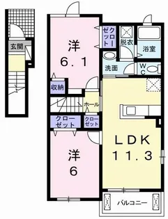 リヴェールコート3【2階】の間取り