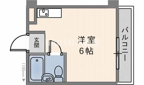 エトワールヴィル-R瓜生堂【308号室】の間取り