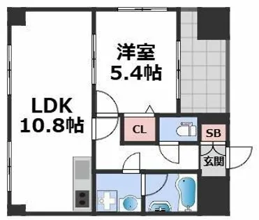 エグゼ大阪城南【2階】の間取り