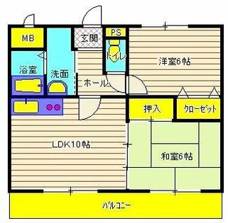 フェリスメンテ・狩口台【2階】の間取り