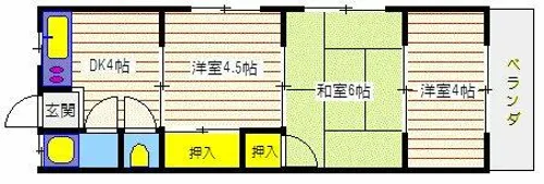オークラハイツ【101号室】の間取り