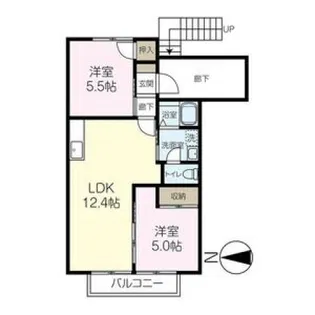 ロイヤルハイツ神宮【2階】の間取り