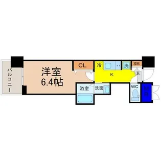 エステムコート名古屋平安通クチュール【7階】の間取り