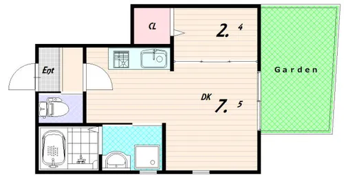メゾンKPC【1階】の間取り