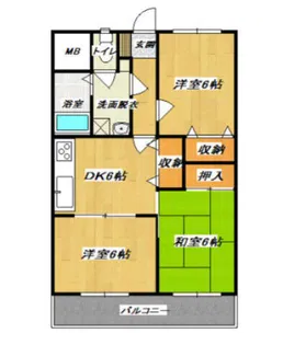 シーサイド百道【207号室】の間取り