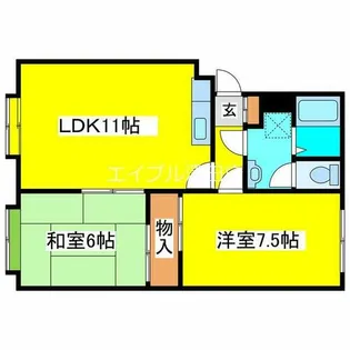 清田サンハイム1【203号室】の間取り