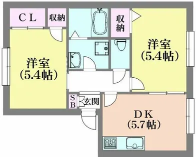 サザン五葉A棟【1階】の間取り
