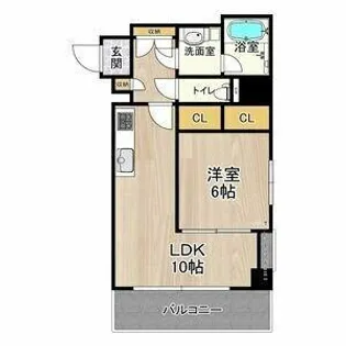 CITY SPIRE十三東【6階】の間取り