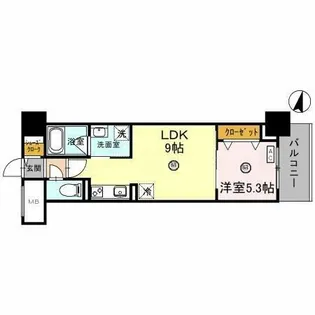 1LDKの間取り画像