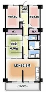 寝屋川東ファミリータウン西四番館【2階】の間取り
