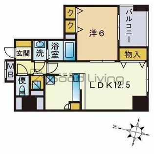 S-FORT警固タワー【13階】の間取り