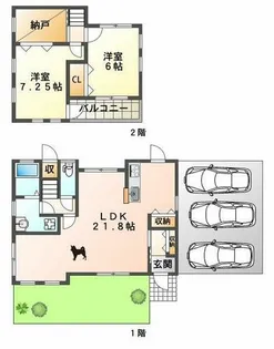 兵庫県神戸市西区岩岡町岩岡【一戸建】の間取り