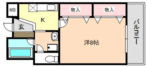 ジェンティールTATEISHIⅡ【403号室】の間取り
