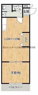 帝塚山コーポラス【7階】の間取り