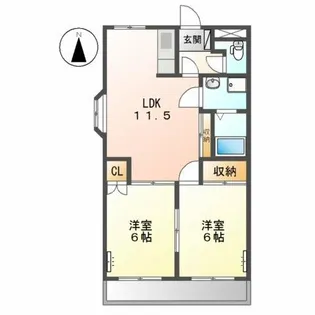 グレイスヒルズ【2階】の間取り