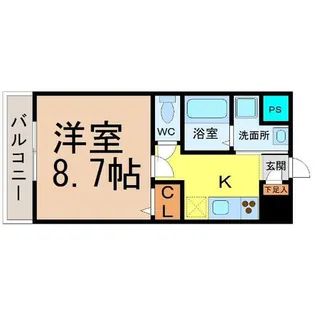 丹下キアーロ【8階】の間取り