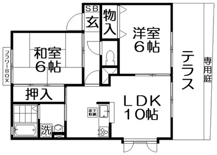 サンマリオA棟【2階】の間取り