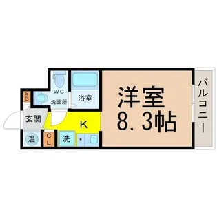 アーバンフラッツ新栄【9階】の間取り