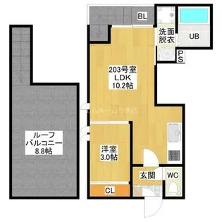 GRANDTIC緑(グランティック緑)【2階】の間取り