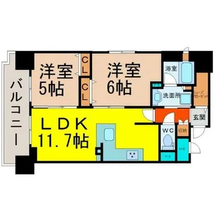 プレサンスロジェ泉【8階】の間取り