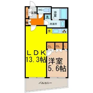 セイント橘【6階】の間取り