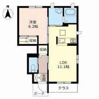 三木市大村(レジデンス永尾A)【103号室】の間取り