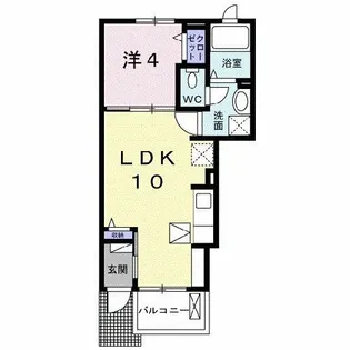 ル・フルール【1階】の間取り