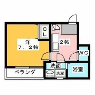 クレフラスト新守山駅前B棟【2階】の間取り