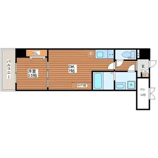 メルベージュ姫島【1階】の間取り