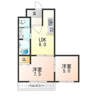 グラン・リヴィエール西京極【3階】の間取り