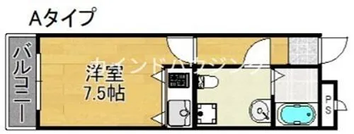 アバンサール遠里小野【7階】の間取り