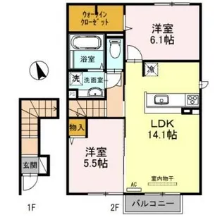 サニーコートM【2階】の間取り