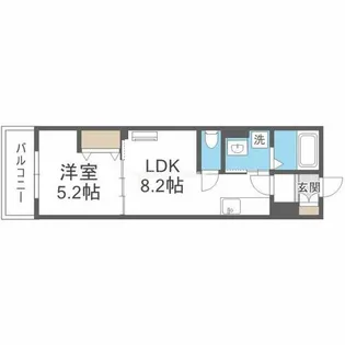 ピレーネ北条Ⅲ【1階】の間取り