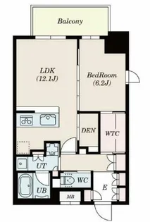 Dimus北浜【11階】の間取り