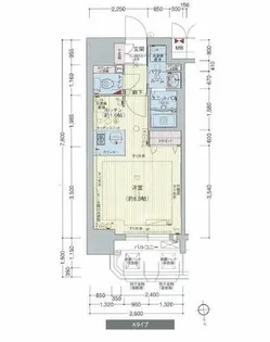 プレサンス天満橋アンジェ【8階】の間取り