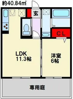 プリメーラ藤原【1階】の間取り