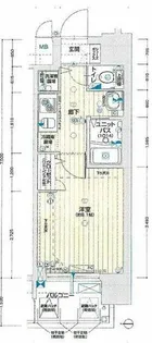 グランカリテ天神橋【6階】の間取り