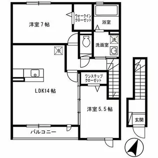 ヴィラ ファミール【2階】の間取り