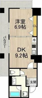 セントラル堺東【502号室】の間取り