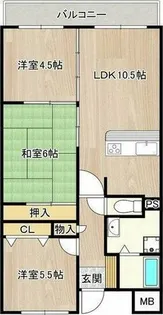 グリーングラス久米田【1階】の間取り