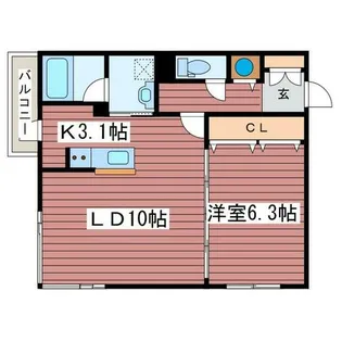 ガーデンヒルズ月寒中央【6階】の間取り