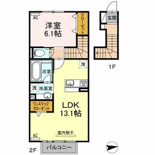 Nオーサ【202号室】の間取り