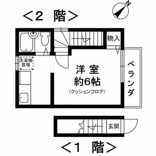 ビーライン湊川【2階】の間取り