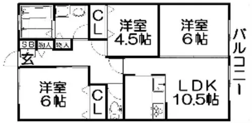 ビオラ翠香園【2階】の間取り